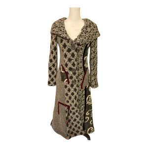 Jane & John limited edition grey wool coat with crimson ribbons. Absolutely fab!